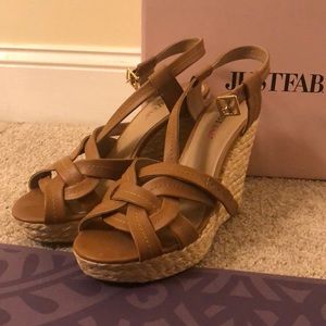 Brown wedges 5 1/2 inches high only wore twice!